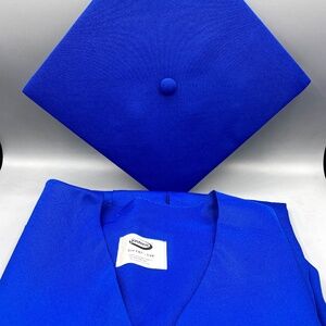 Jostens Blue Graduation Cap and Gown